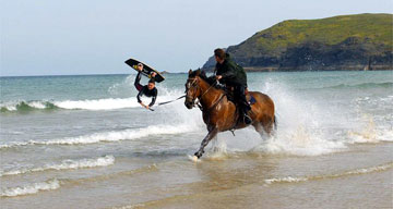 Wakeboarding With Horses